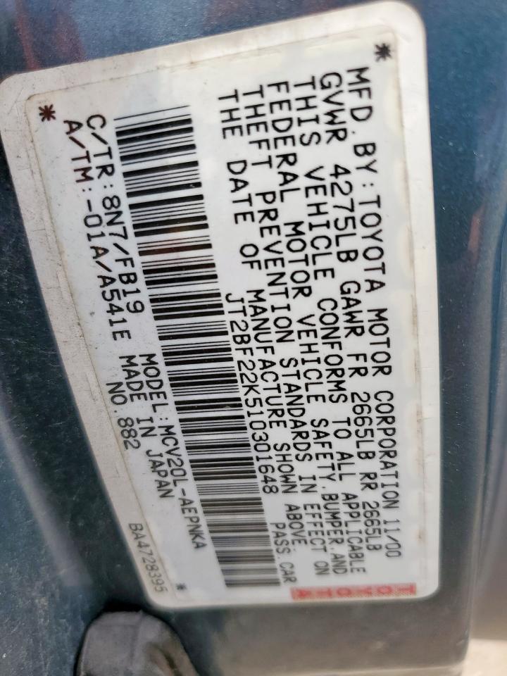 2001 TOYOTA CAMRY