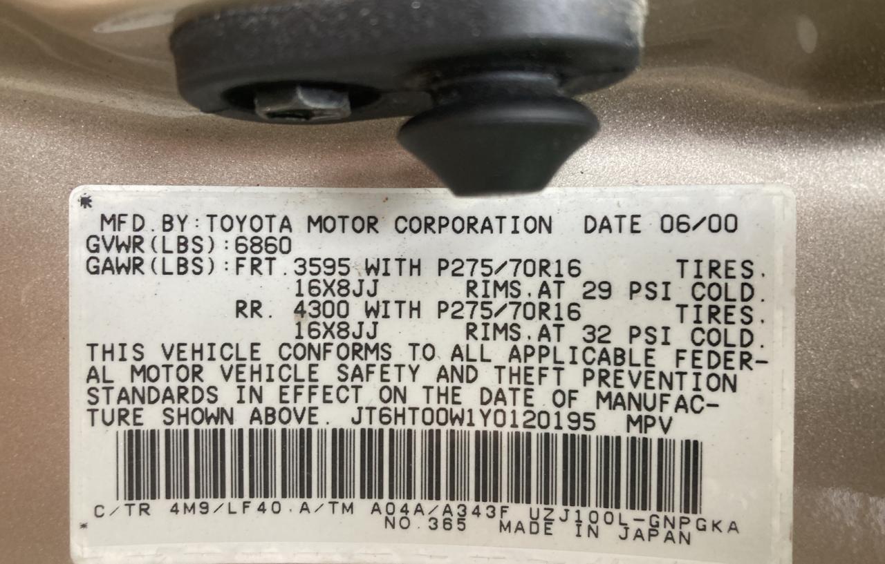 2000 LEXUS Lx 470