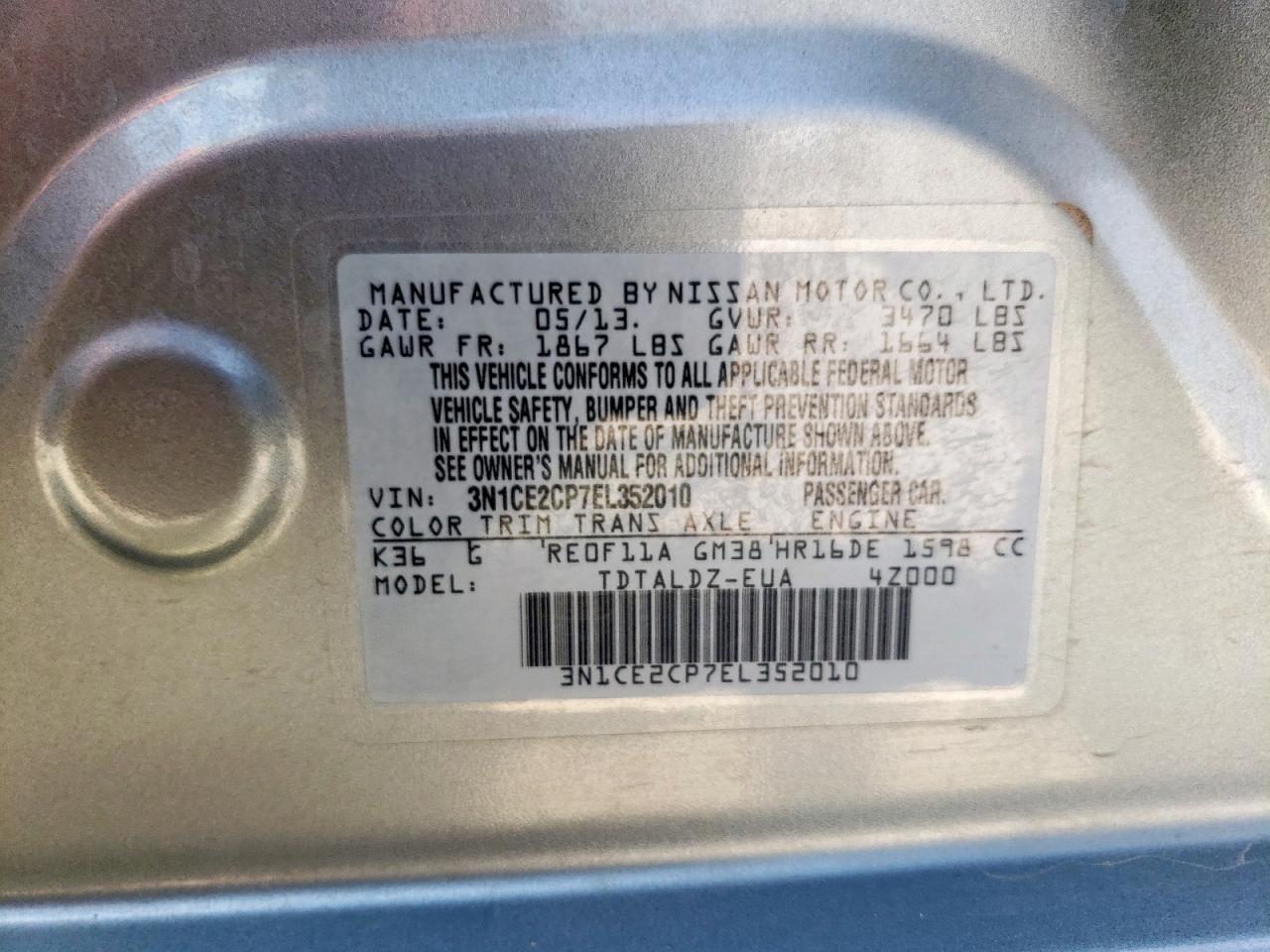 2014 NISSAN VERSA