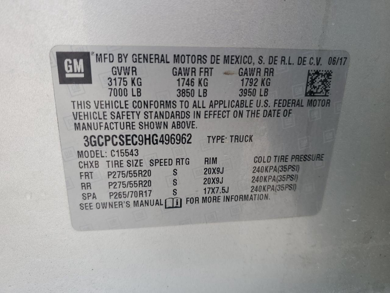 2017 CHEVROLET Silverado
