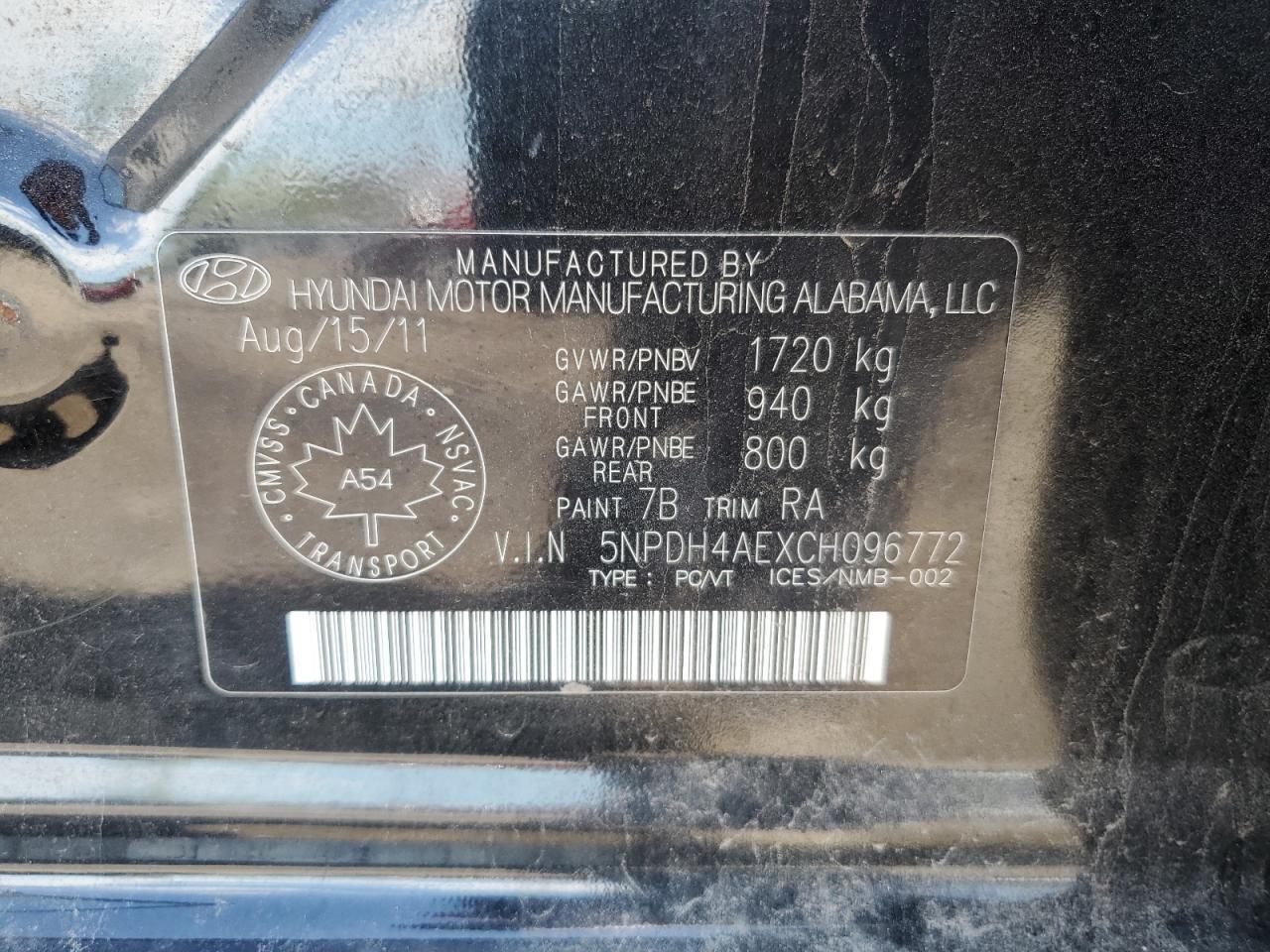 2012 HYUNDAI ELANTRA