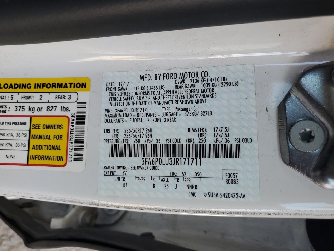 2018 FORD FUSION