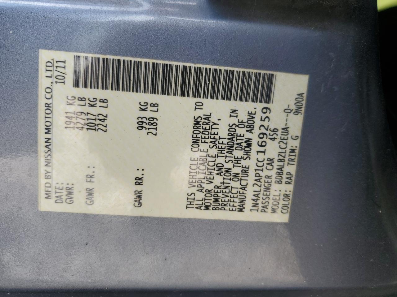 2012 NISSAN ALTIMA