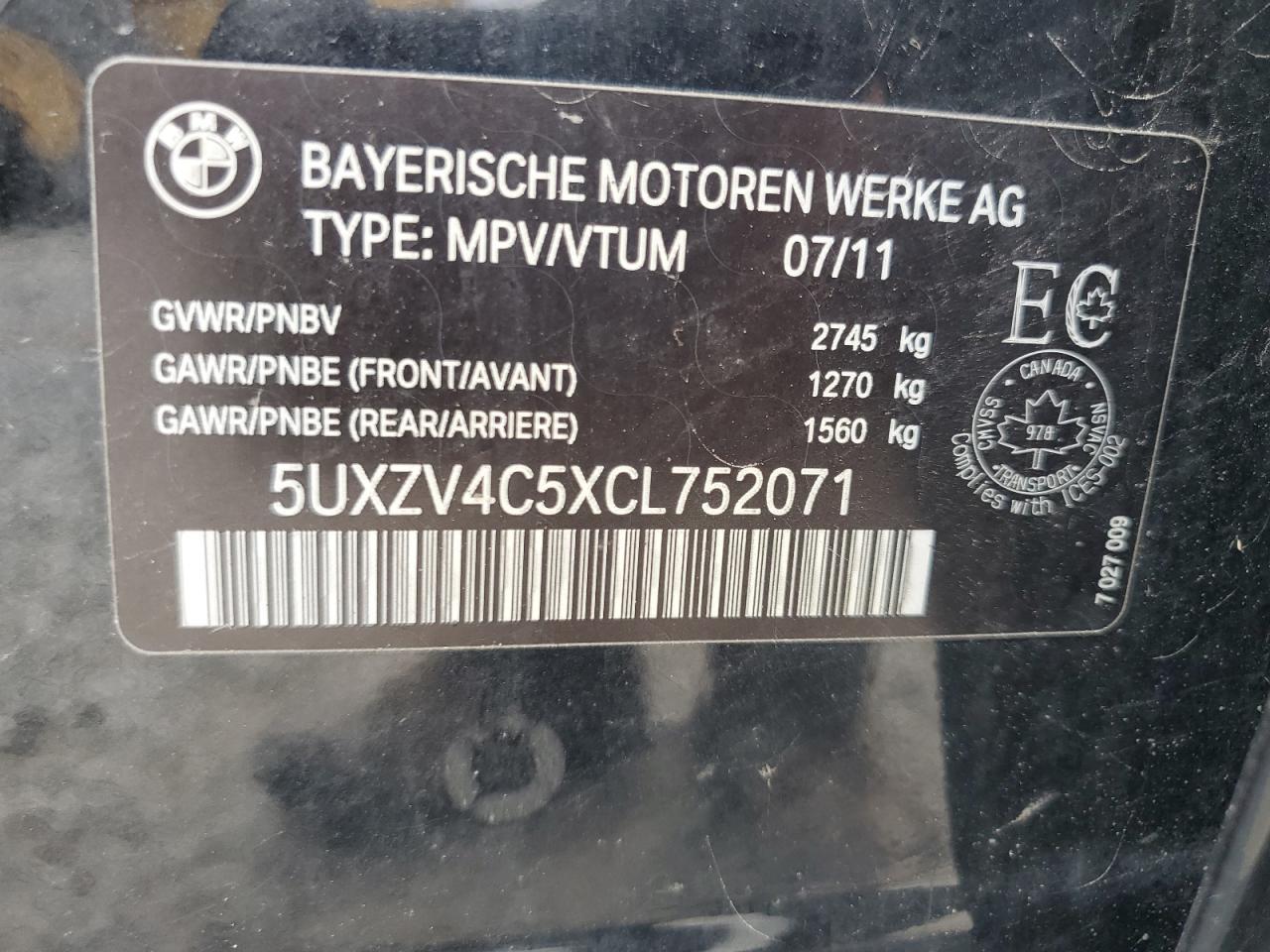 2012 BMW X5