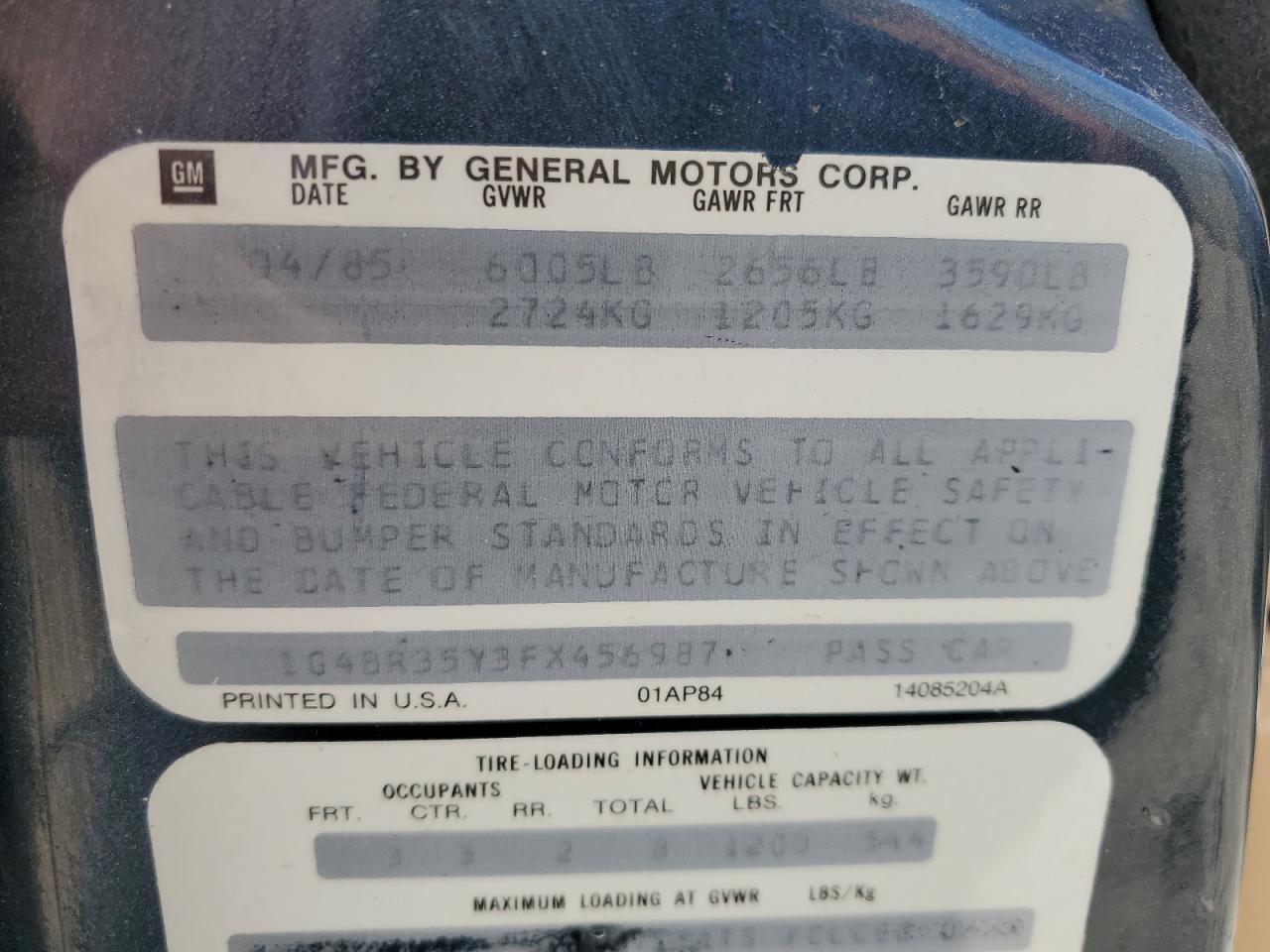 1985 BUICK Lesabre