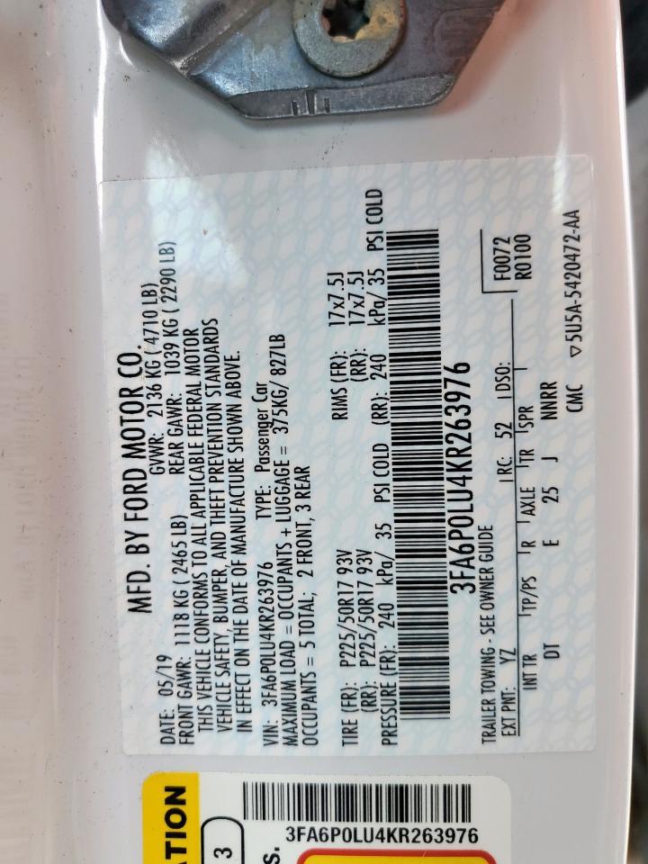 2019 FORD FUSION
