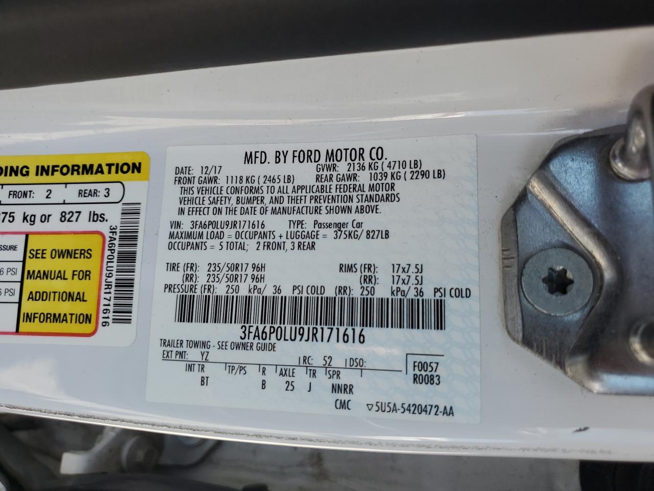 2018 FORD FUSION