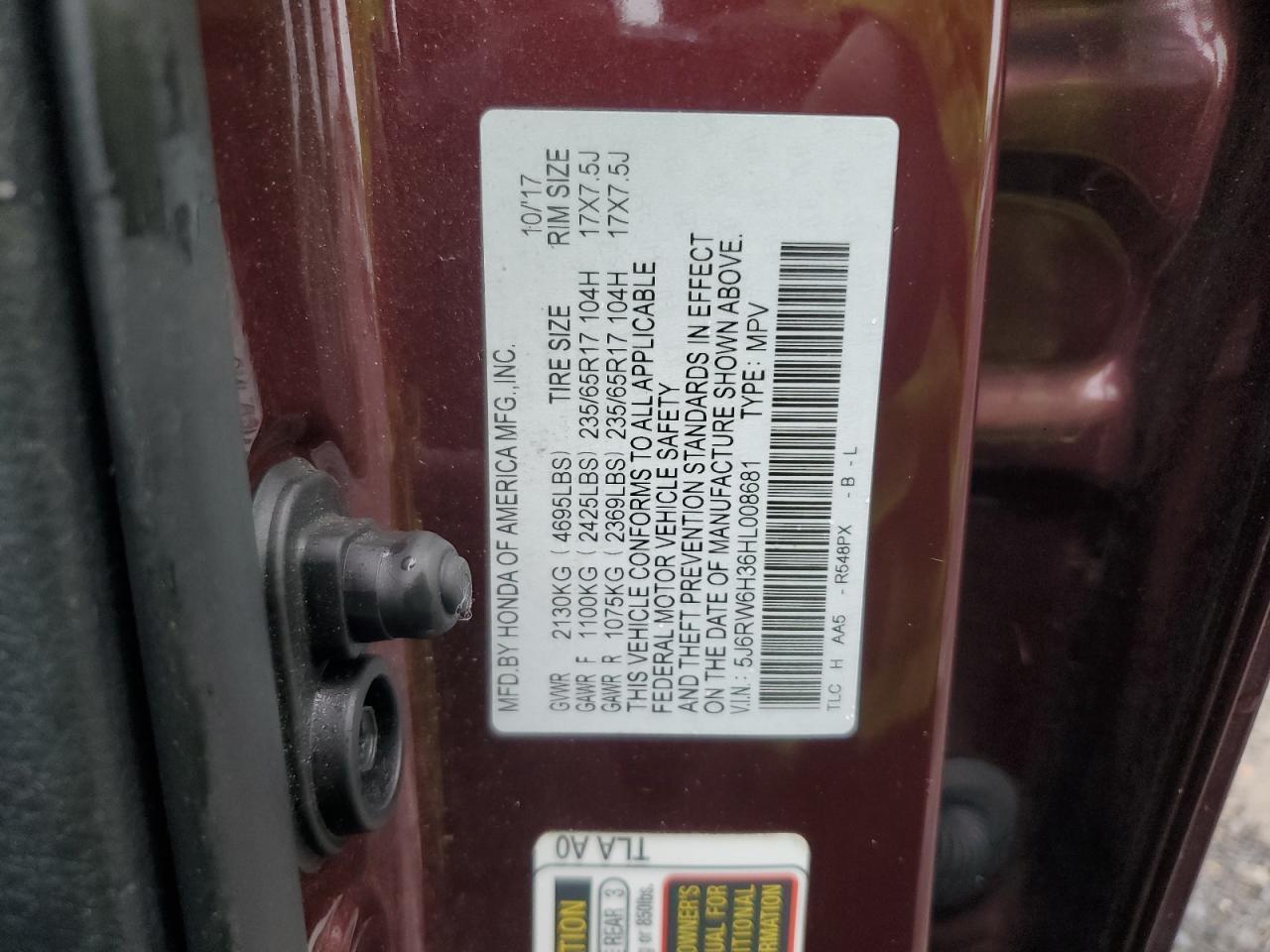 2017 HONDA CR-V