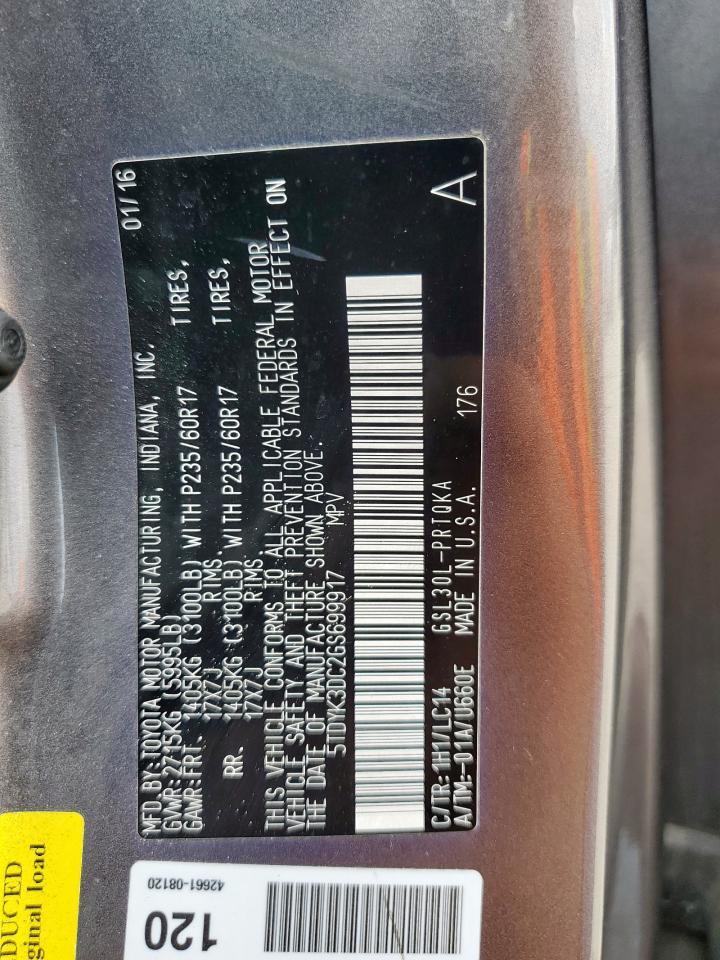 2016 TOYOTA SIENNA