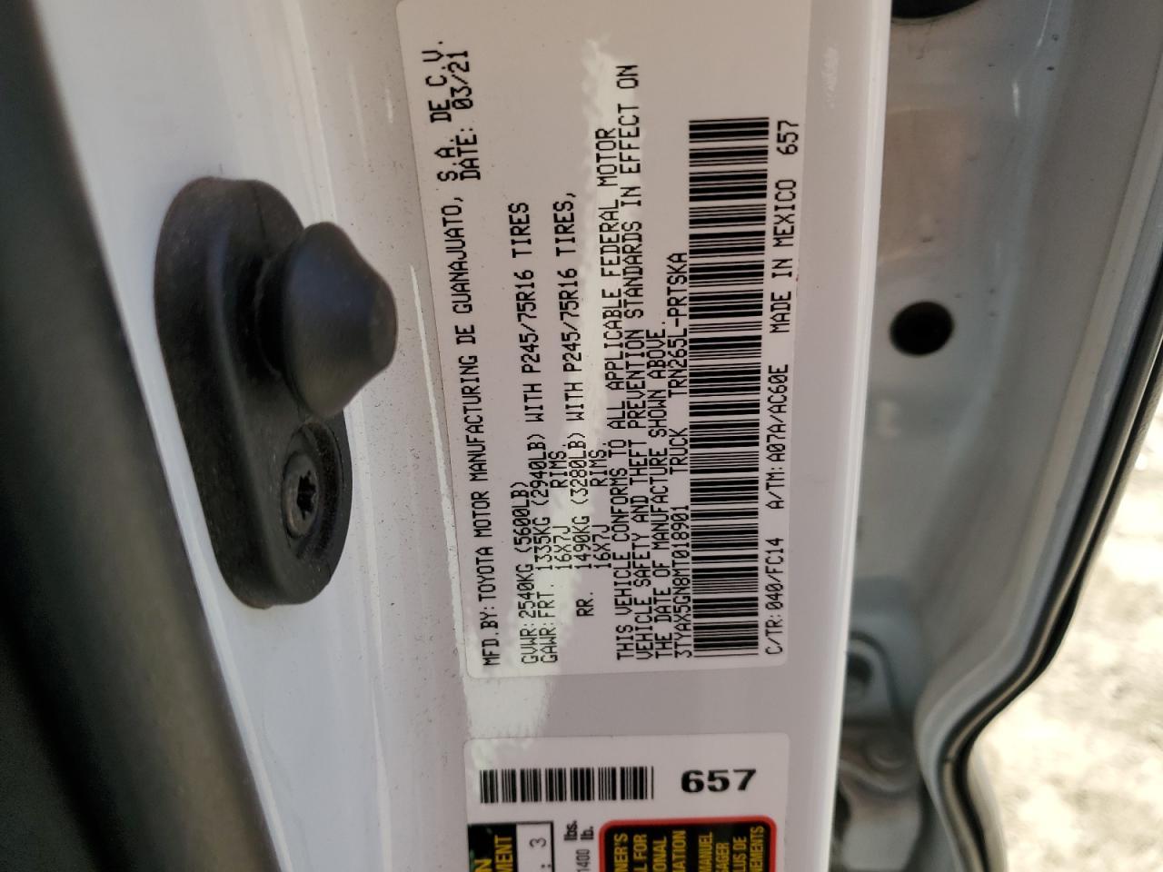 2021 TOYOTA TACOMA