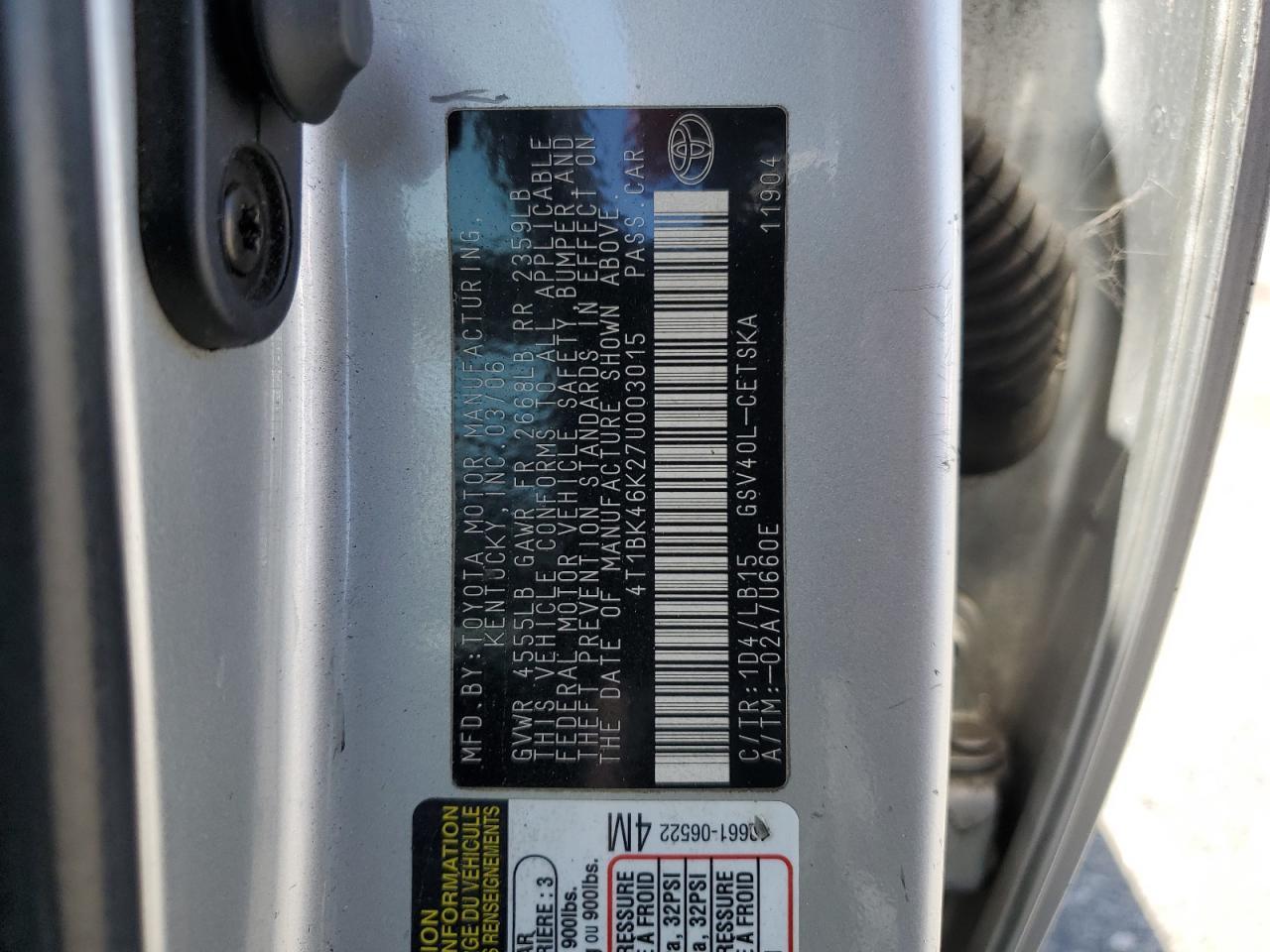 2007 TOYOTA CAMRY