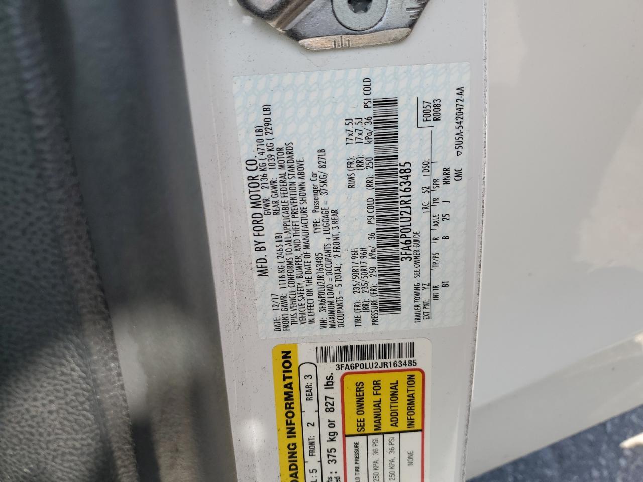 2018 FORD FUSION