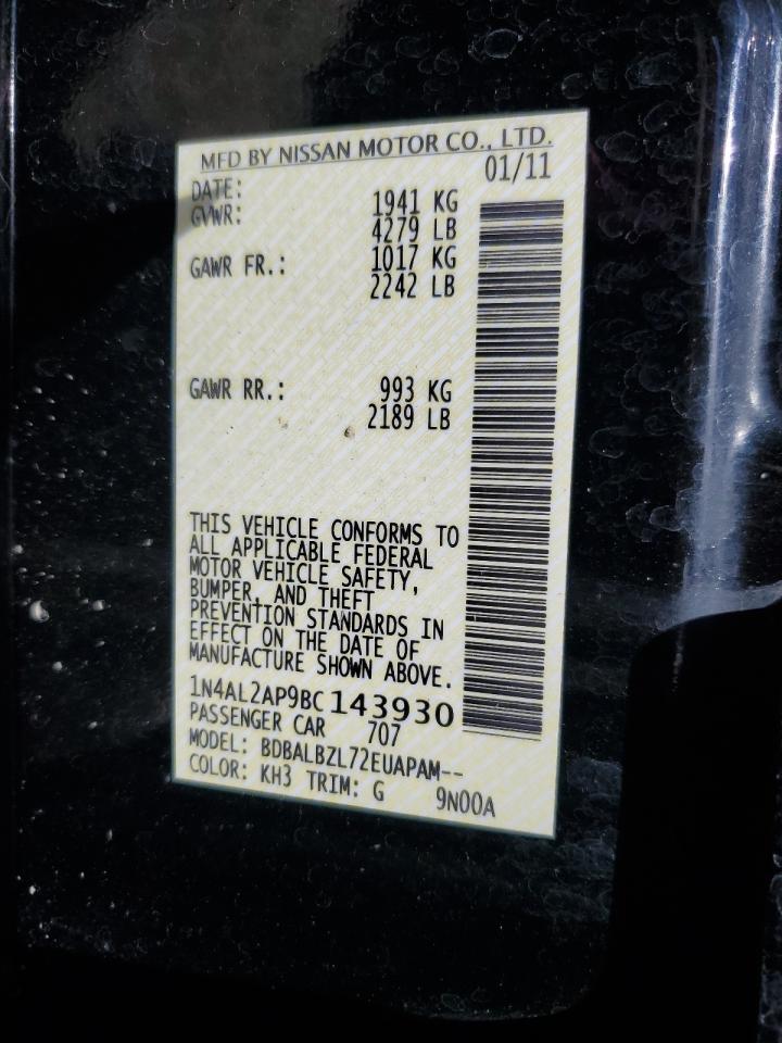 2011 NISSAN ALTIMA