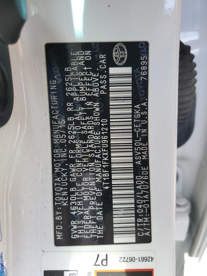 2015 TOYOTA CAMRY
