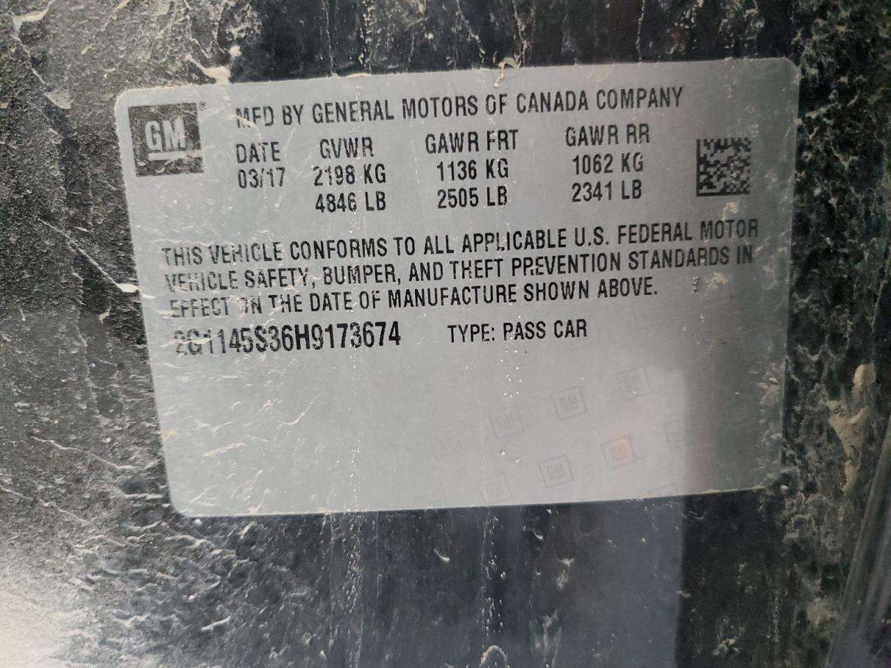 2017 CHEVROLET IMPALA