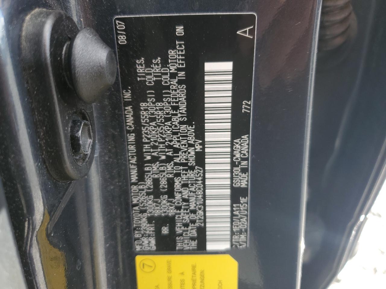 2008 LEXUS RX 350