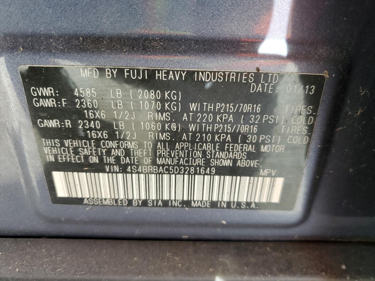 2013 SUBARU Outback