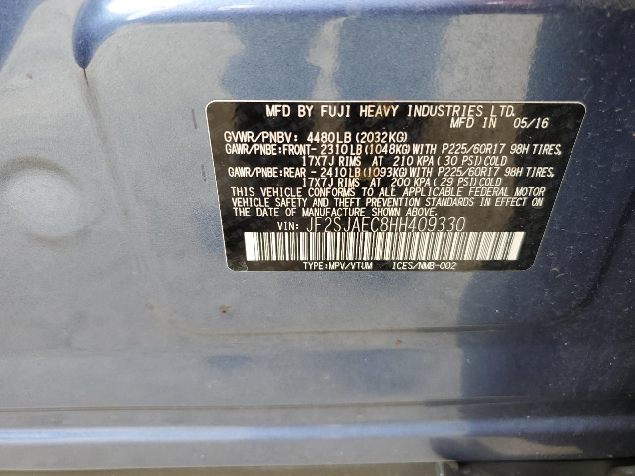 2017 SUBARU FORESTER