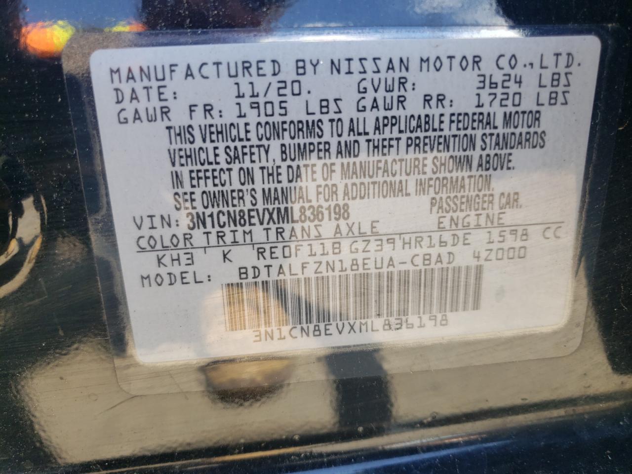 2021 NISSAN VERSA