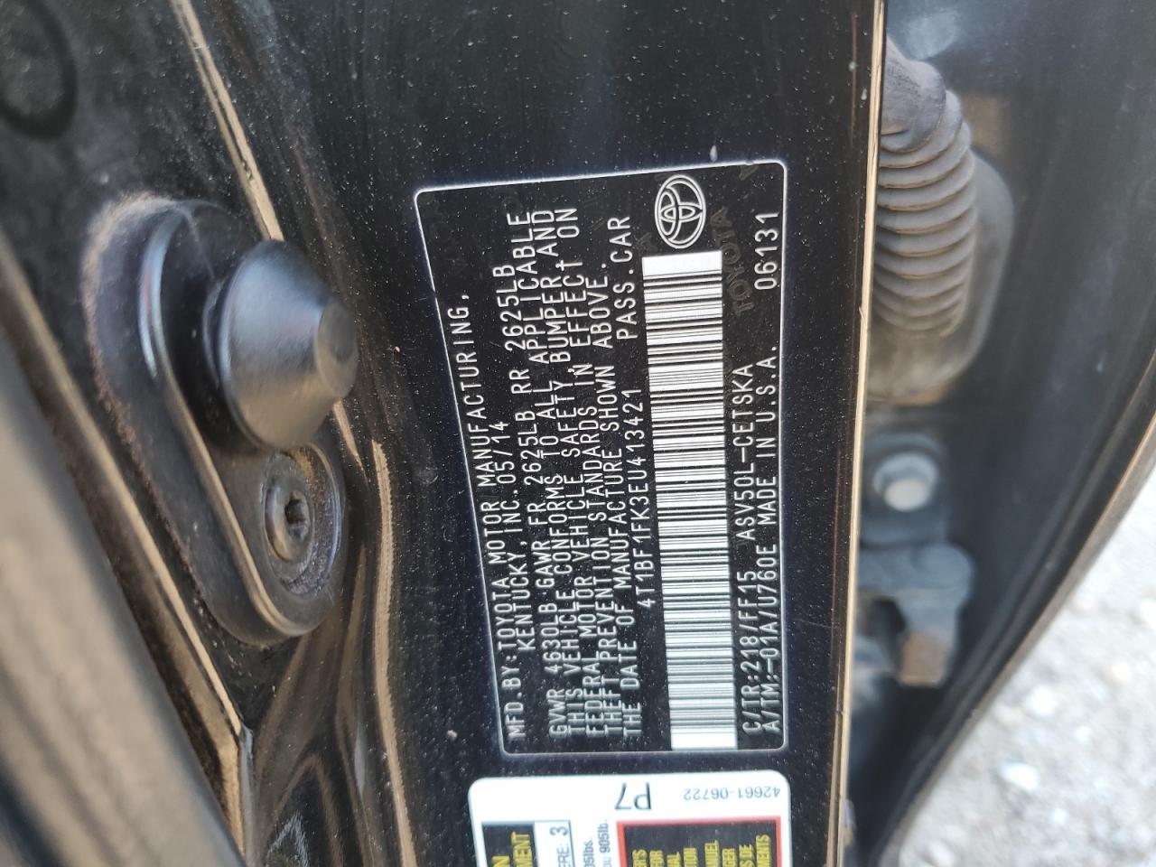 2014 TOYOTA CAMRY