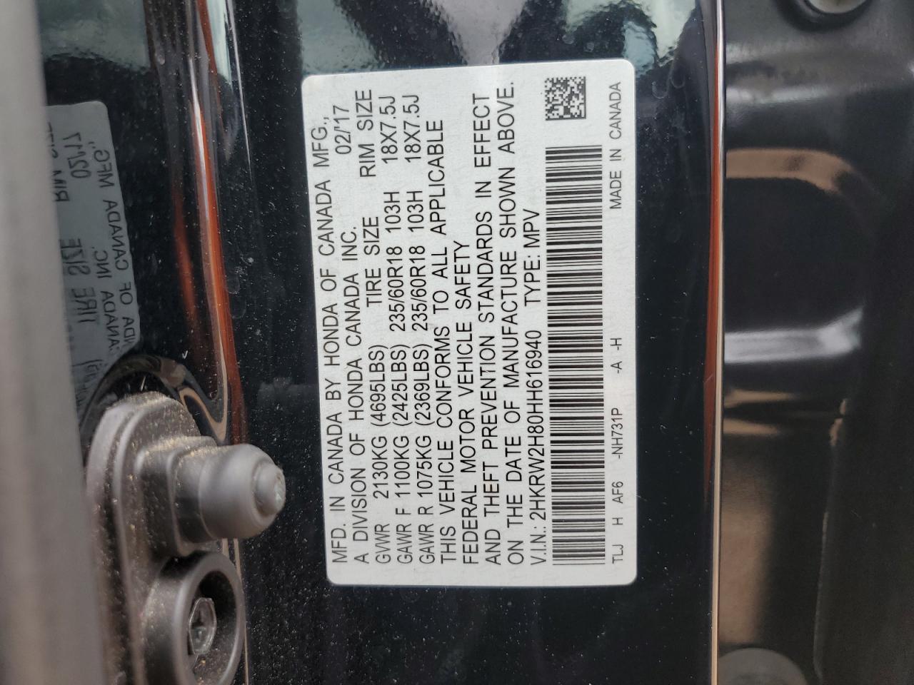 2017 HONDA CR-V
