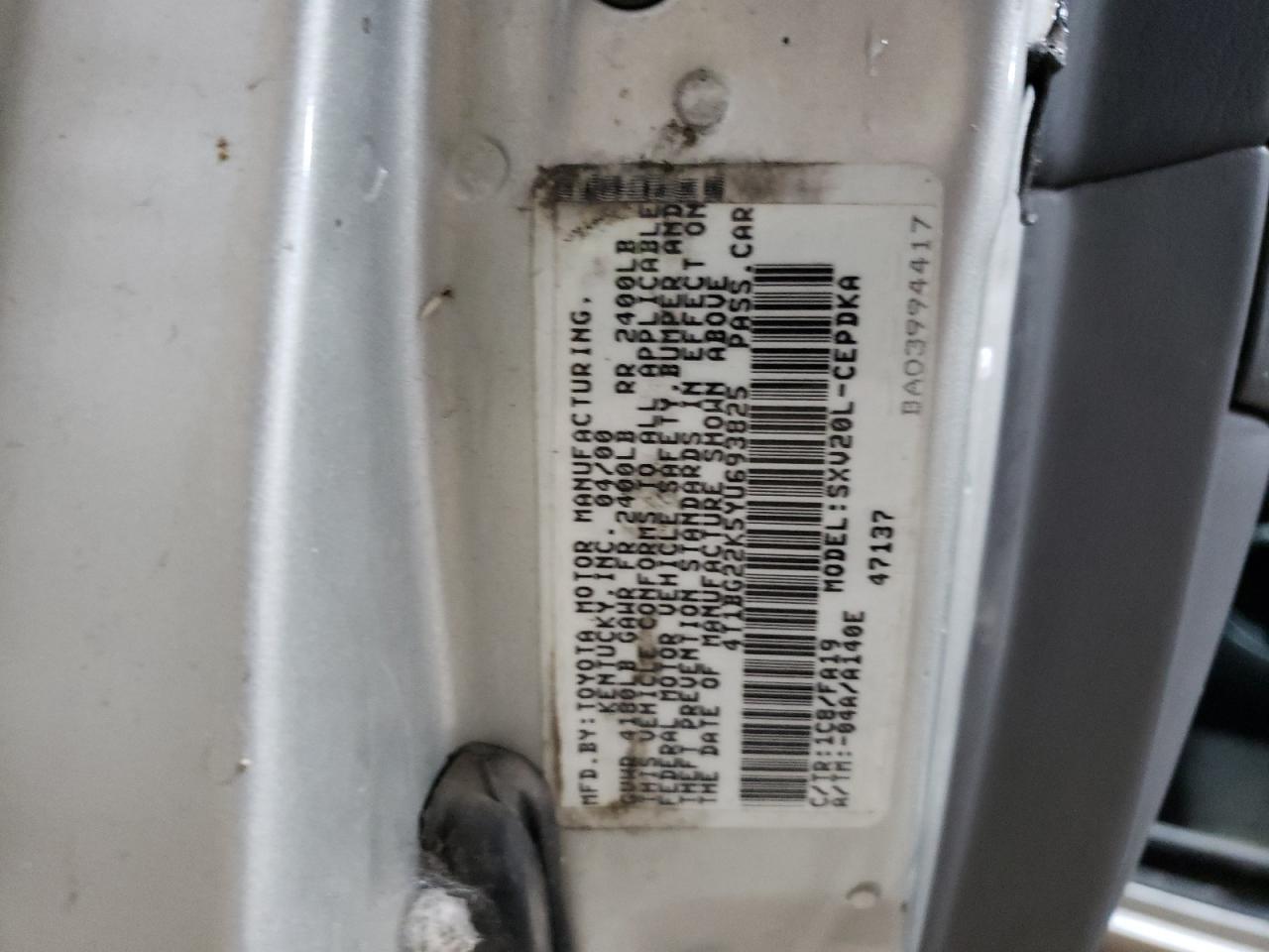2000 TOYOTA CAMRY