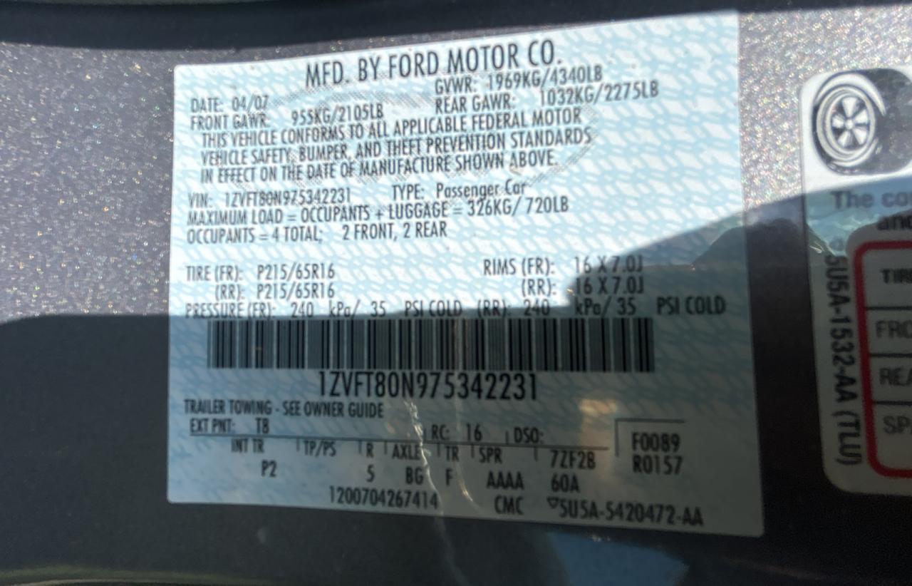 2007 FORD MUSTANG