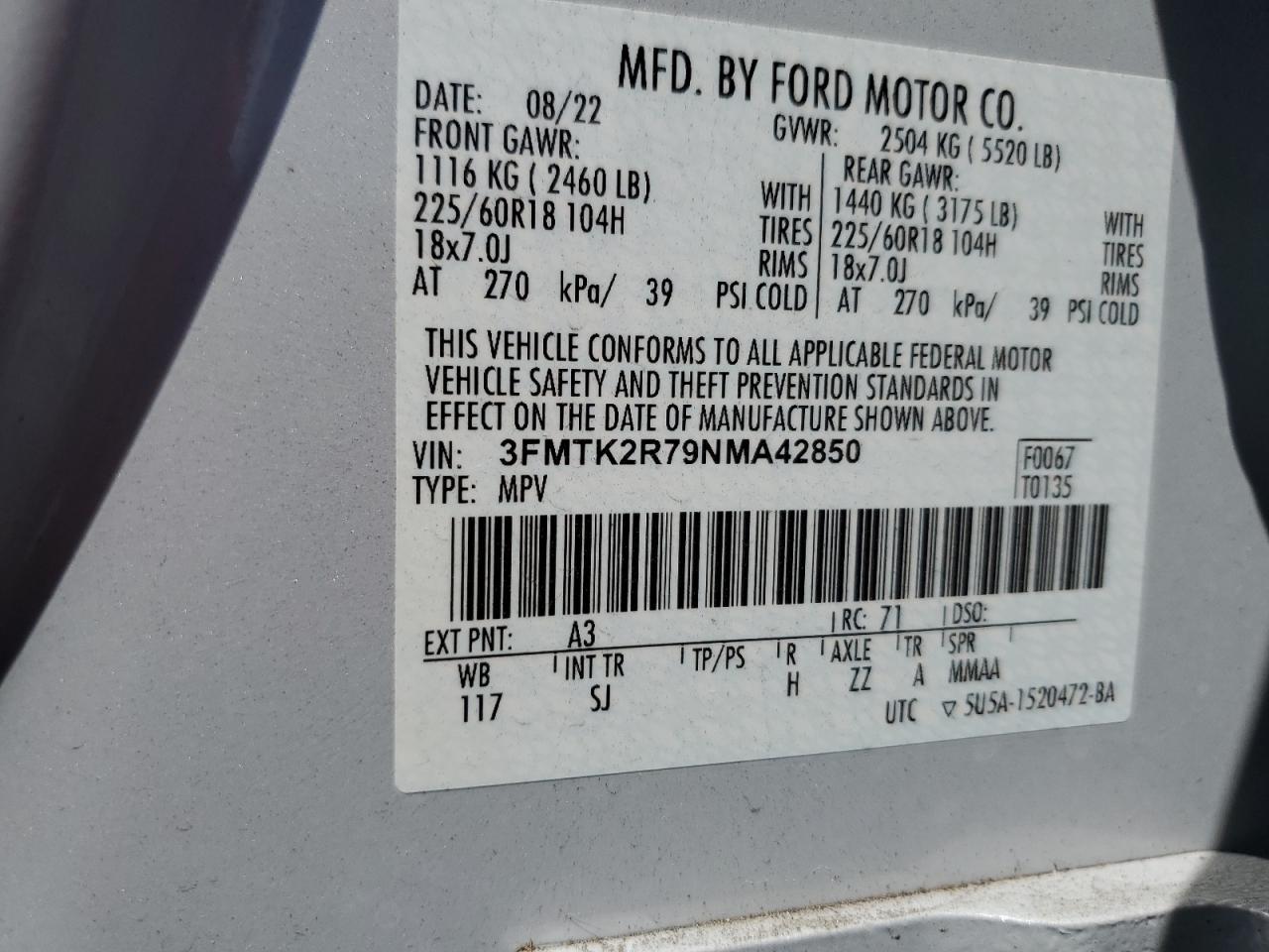 2022 FORD MUSTANG