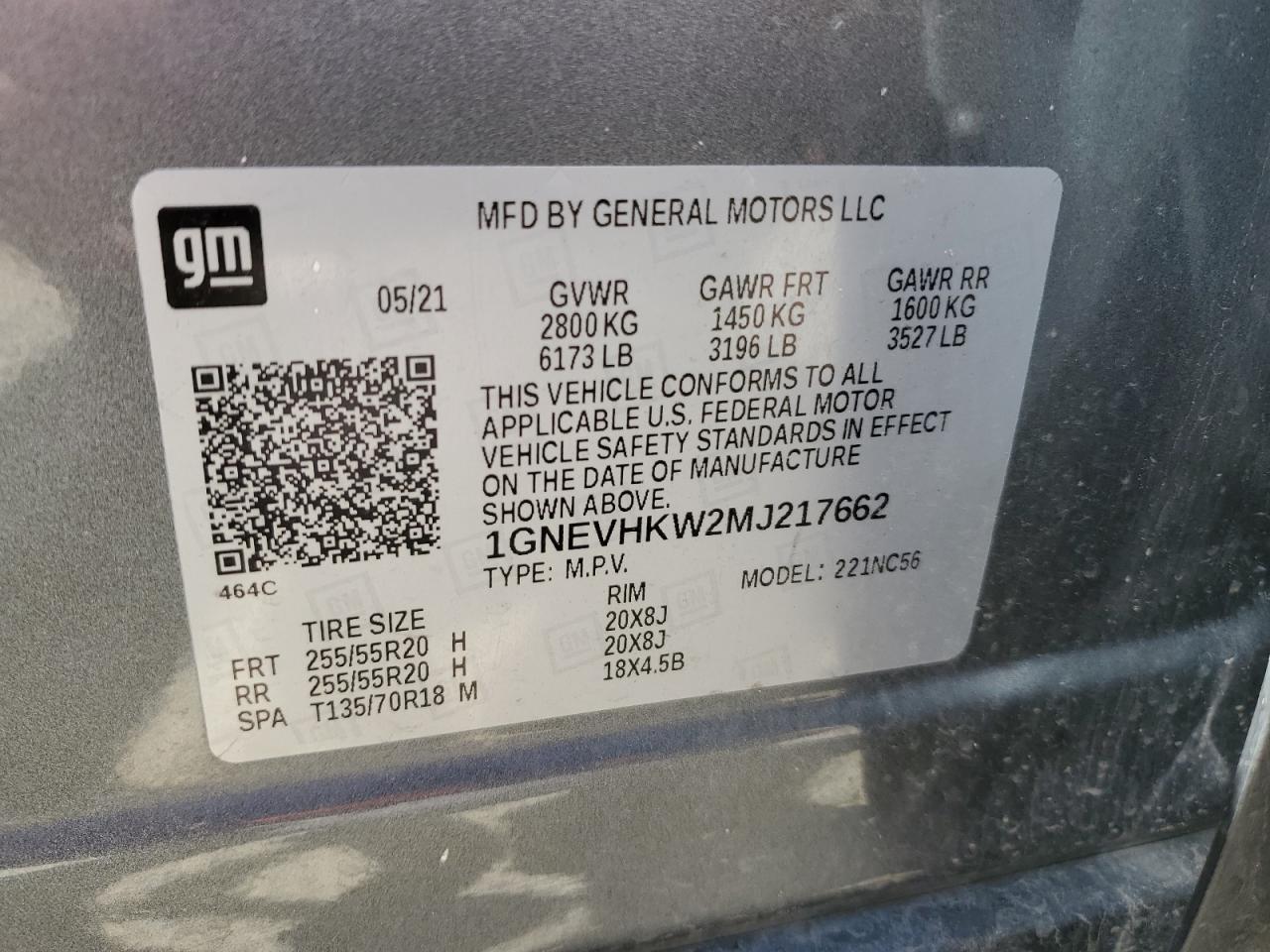 2021 CHEVROLET TRAVERSE