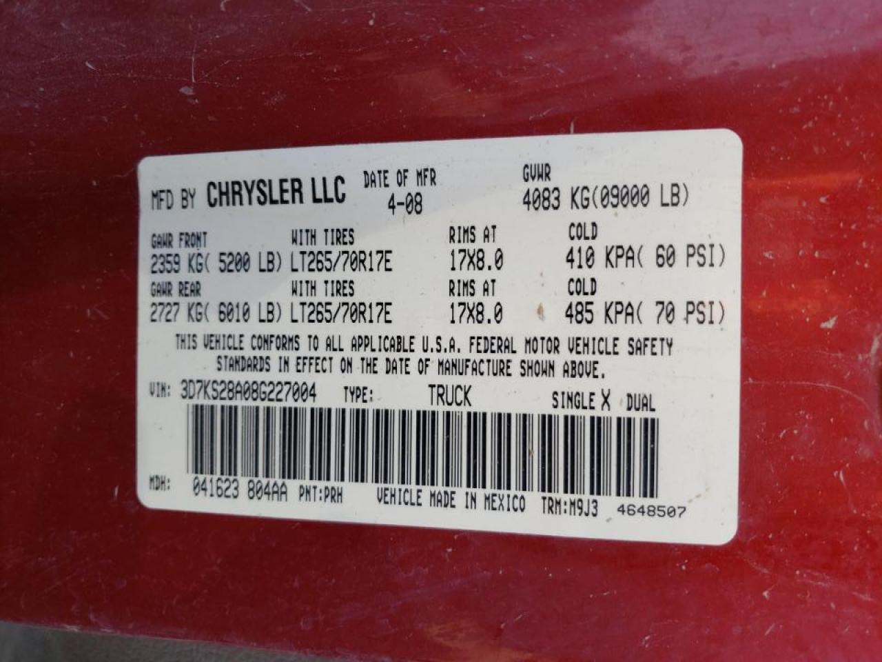 2008 DODGE Ram 2500