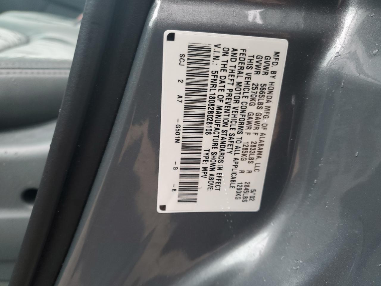 2002 HONDA ODYSSEY