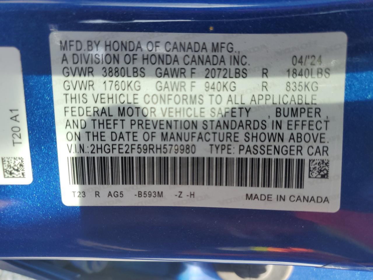 2024 HONDA CIVIC