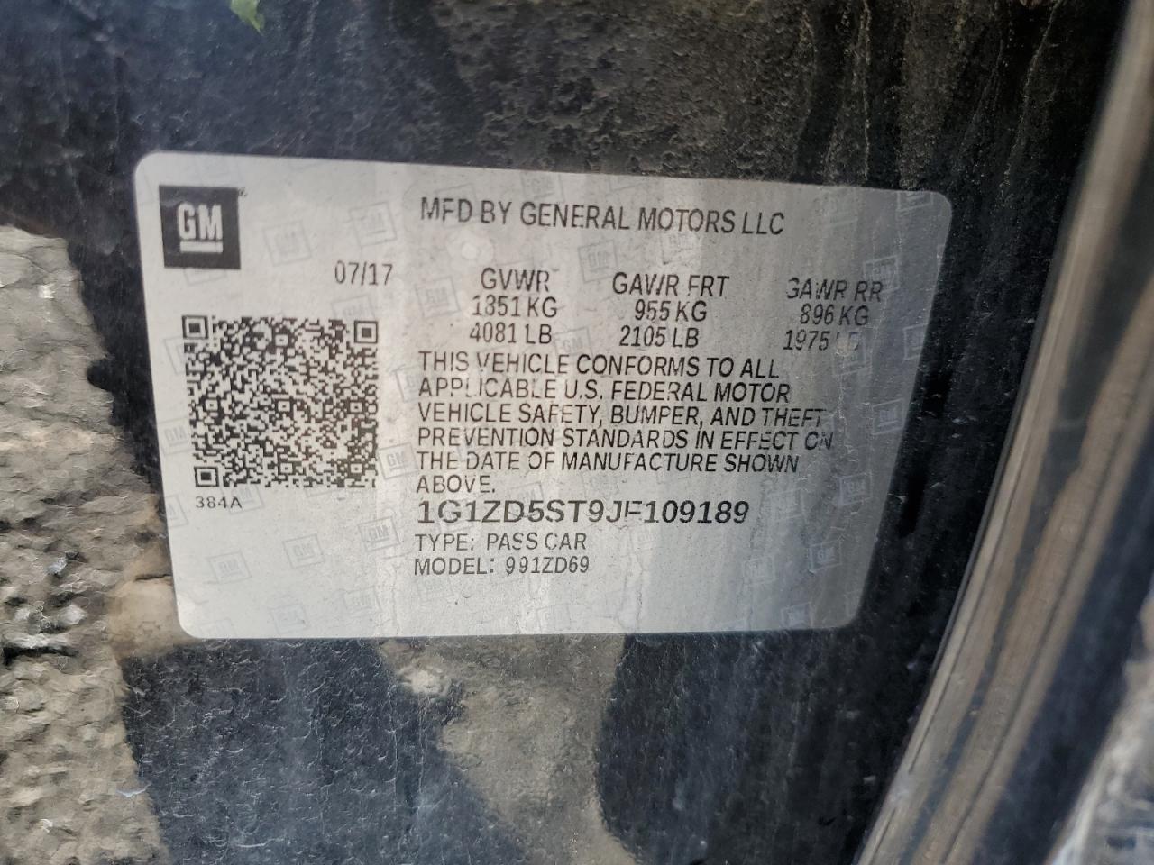 2018 CHEVROLET MALIBU