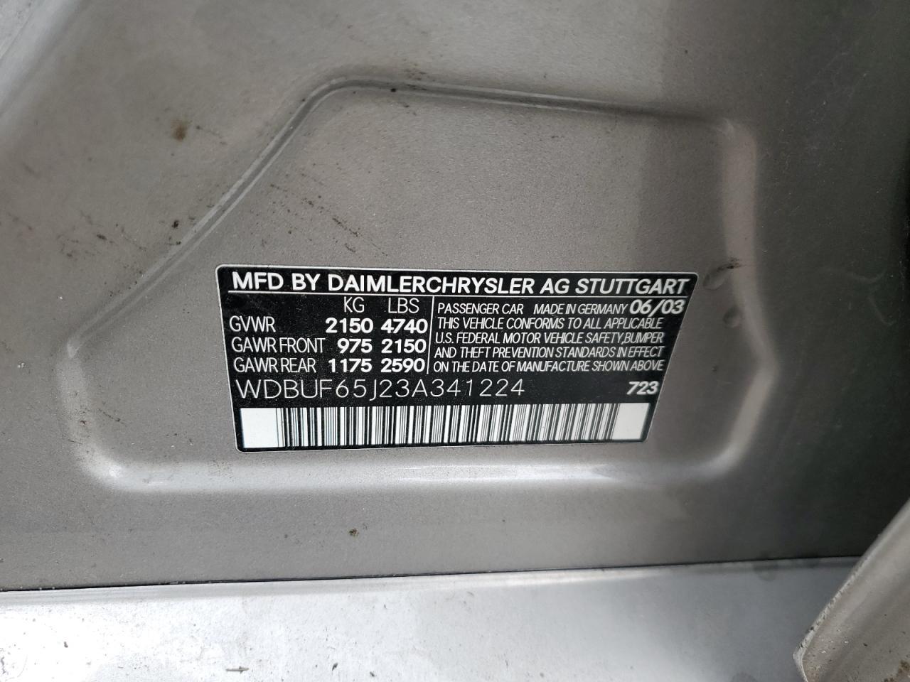 2003 MERCEDES-BENZ E-Class