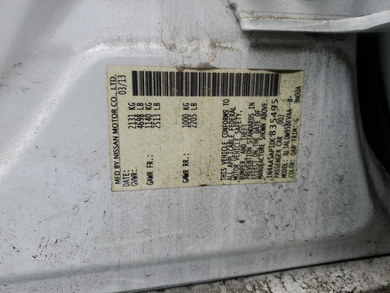 2013 NISSAN Maxima