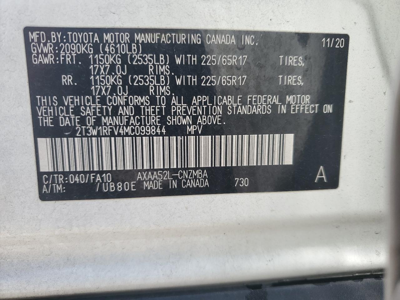 2021 TOYOTA RAV4