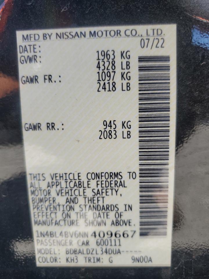2022 NISSAN ALTIMA