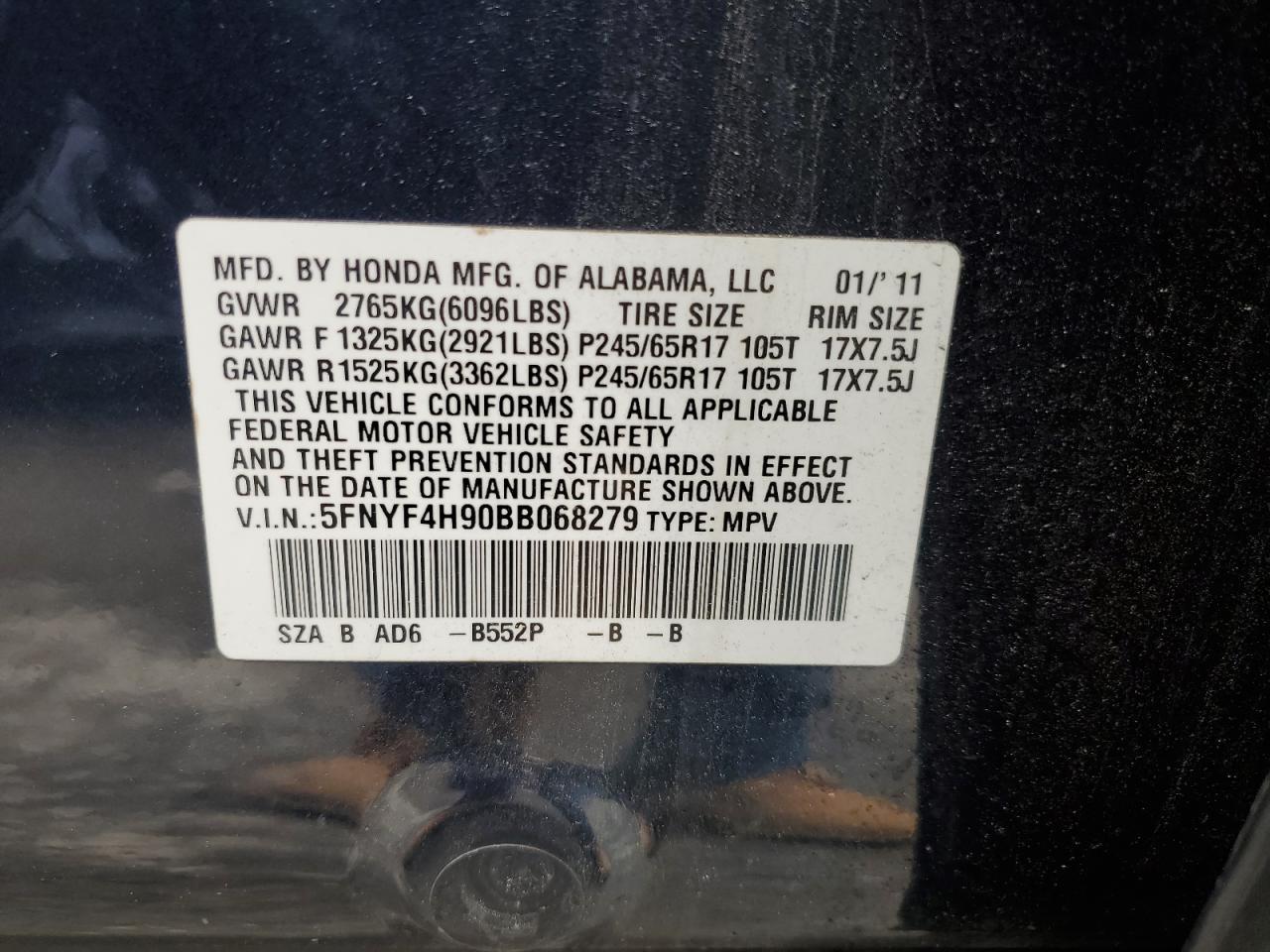 2011 HONDA PILOT
