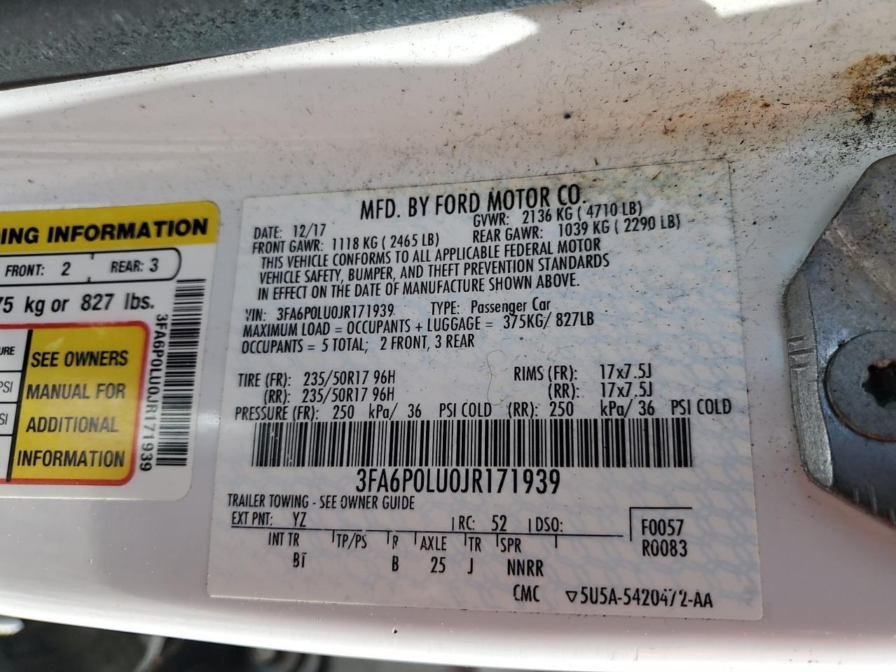 2018 FORD FUSION