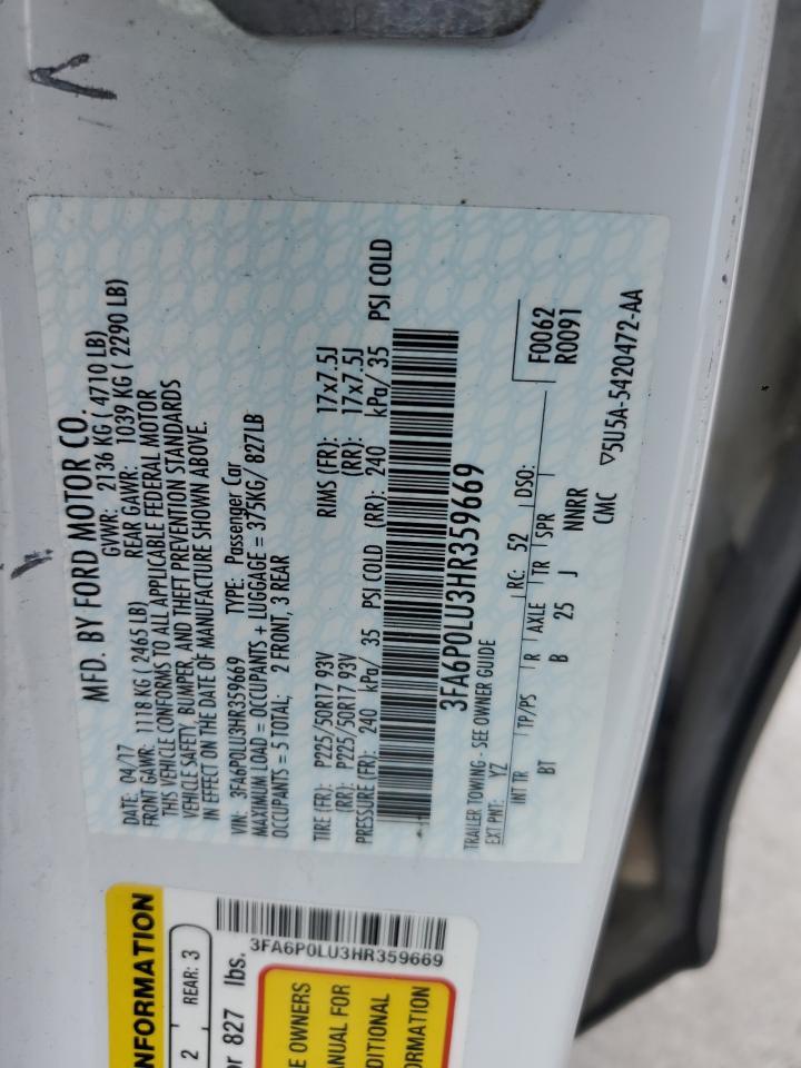 2017 FORD FUSION
