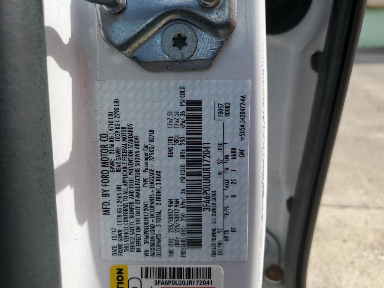 2018 FORD FUSION