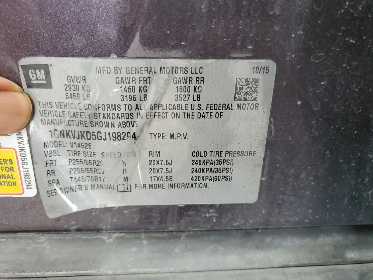 2016 CHEVROLET TRAVERSE