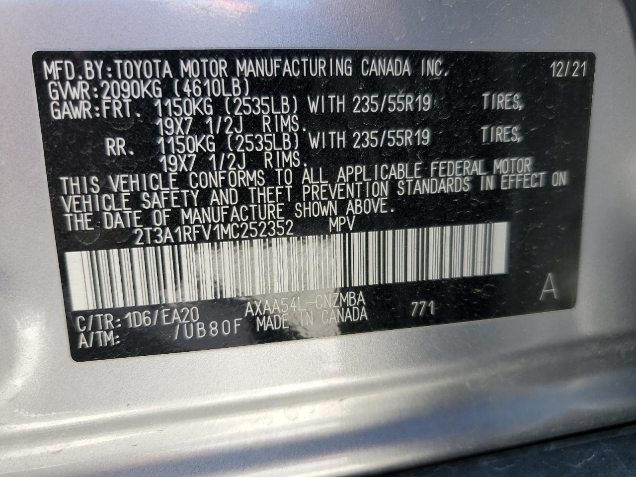 2021 TOYOTA RAV4