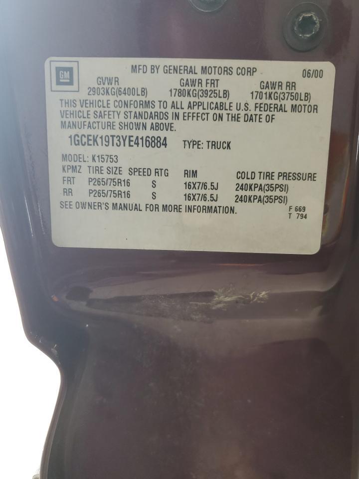 2000 CHEVROLET Silverado