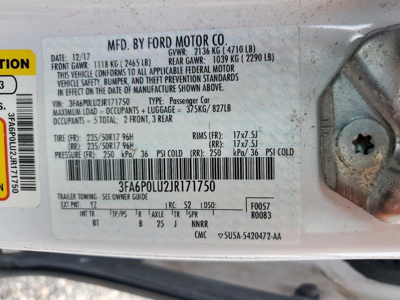 2018 FORD FUSION