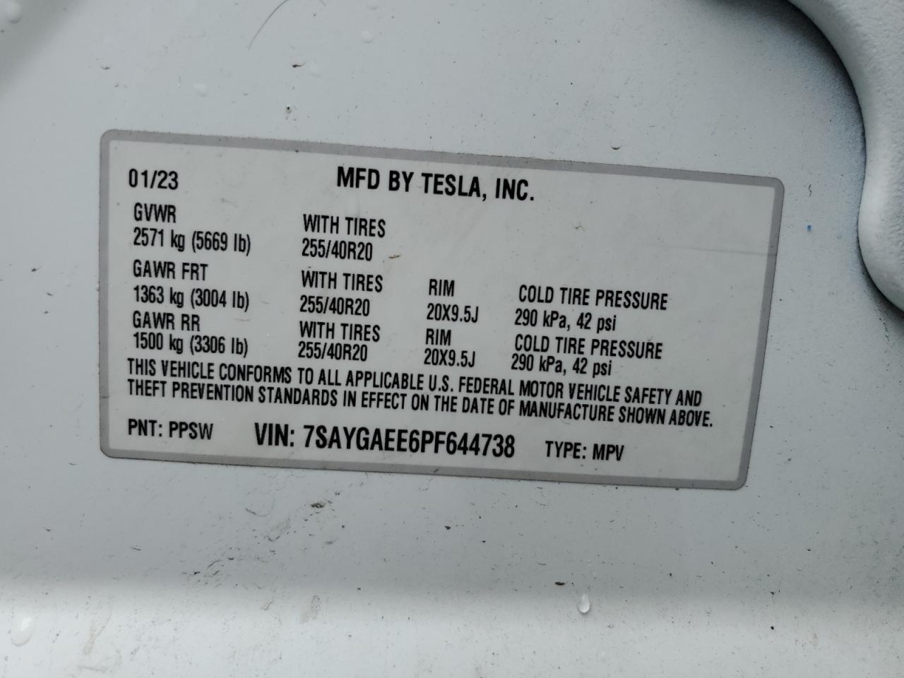 2023 TESLA MODEL Y