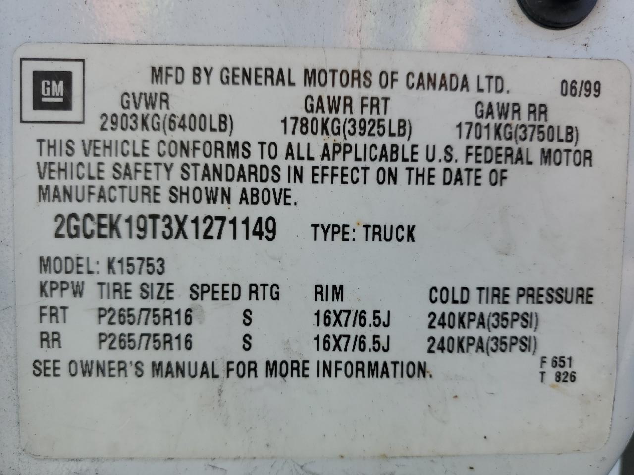 1999 CHEVROLET Silverado