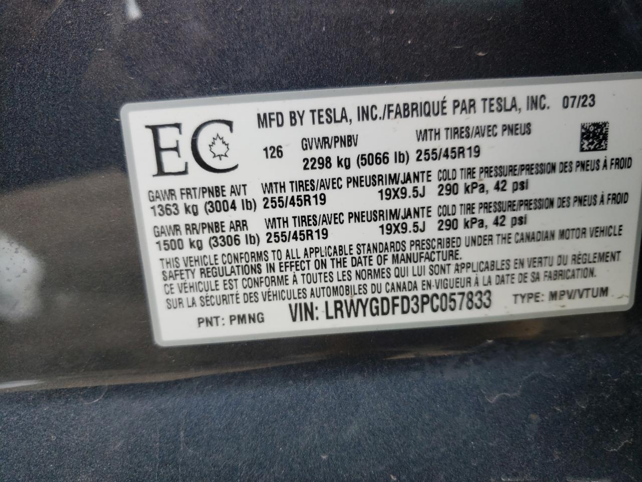 2023 TESLA MODEL Y
