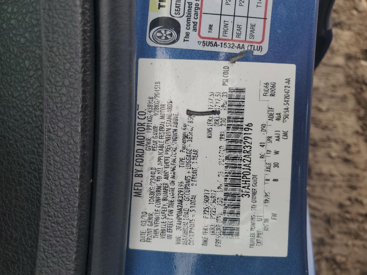 2010 FORD FUSION