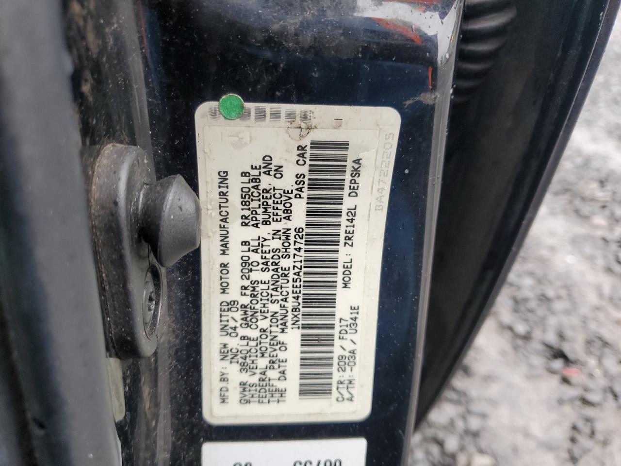 2010 TOYOTA COROLLA